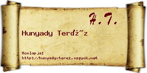 Hunyady Teréz névjegykártya